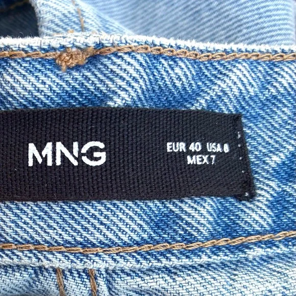 MNG NWOT Wide Leg Distressed Jeans - Picture 3 of 6